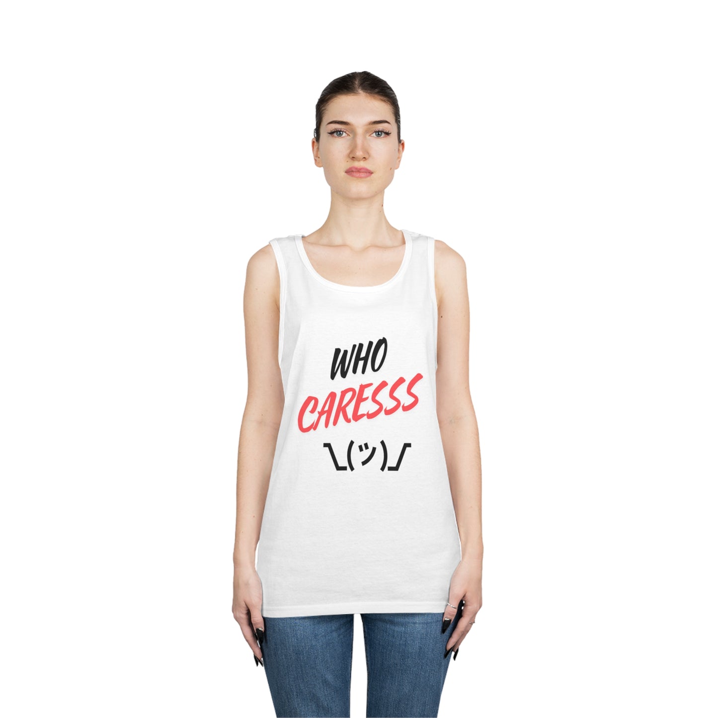 WHO CARES Unisex Heavy Cotton Tank Top