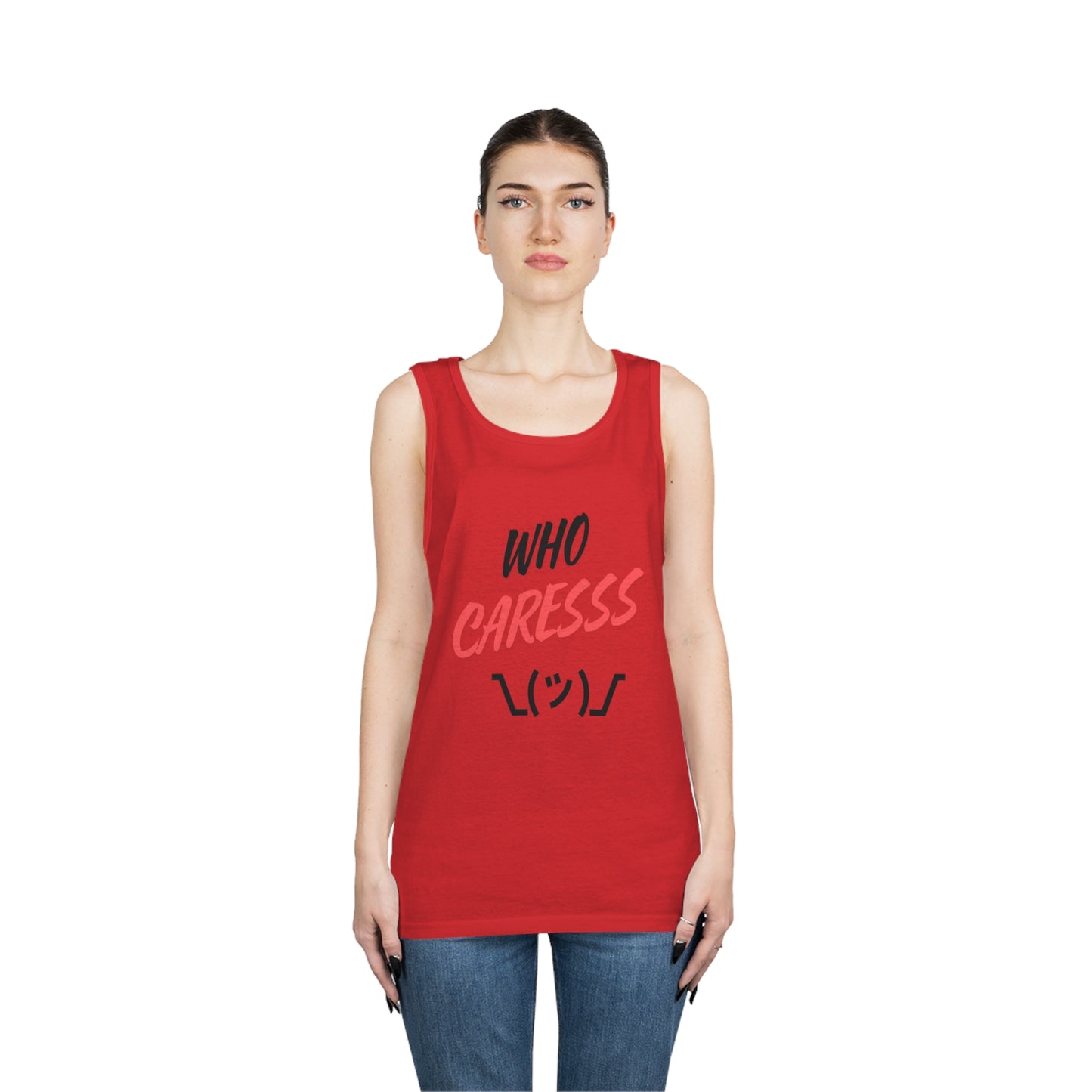 WHO CARES Unisex Heavy Cotton Tank Top
