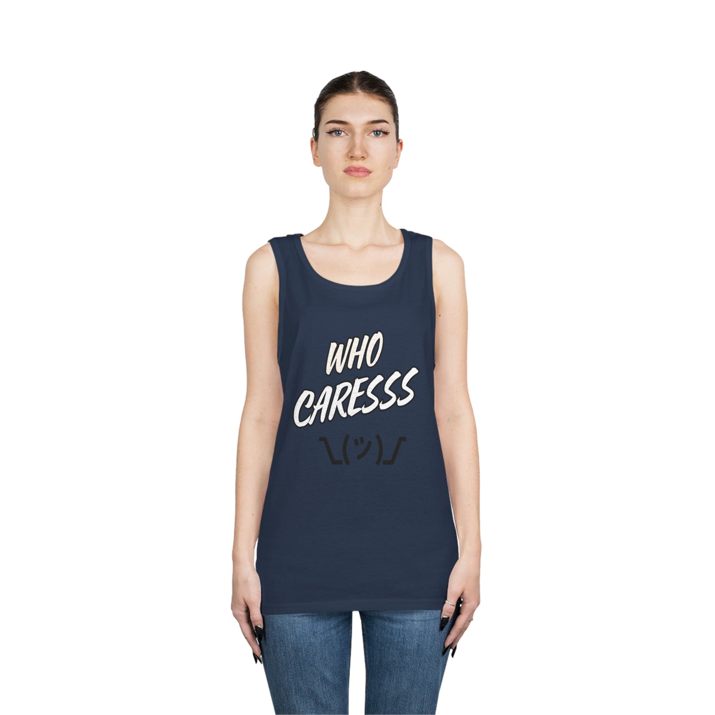WHO CARES Unisex Heavy Cotton Tank Top