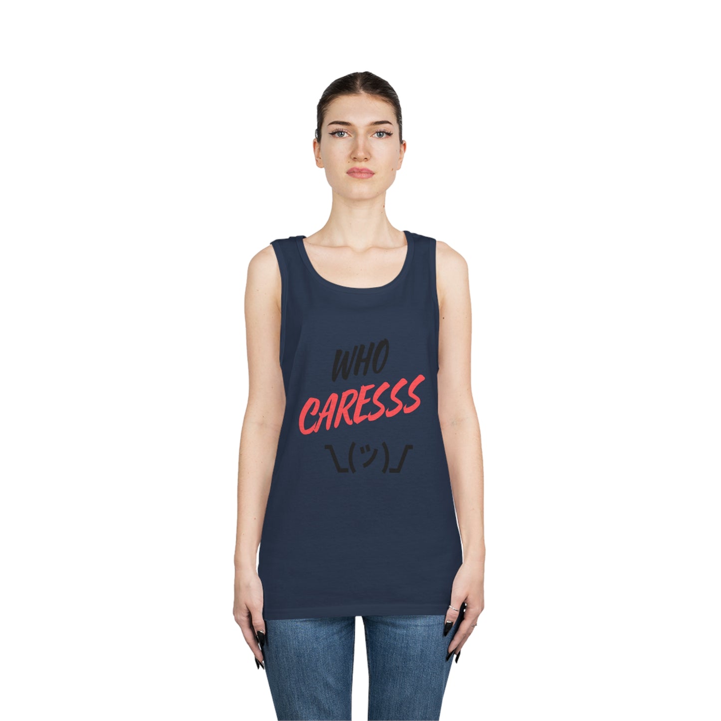 WHO CARES Unisex Heavy Cotton Tank Top