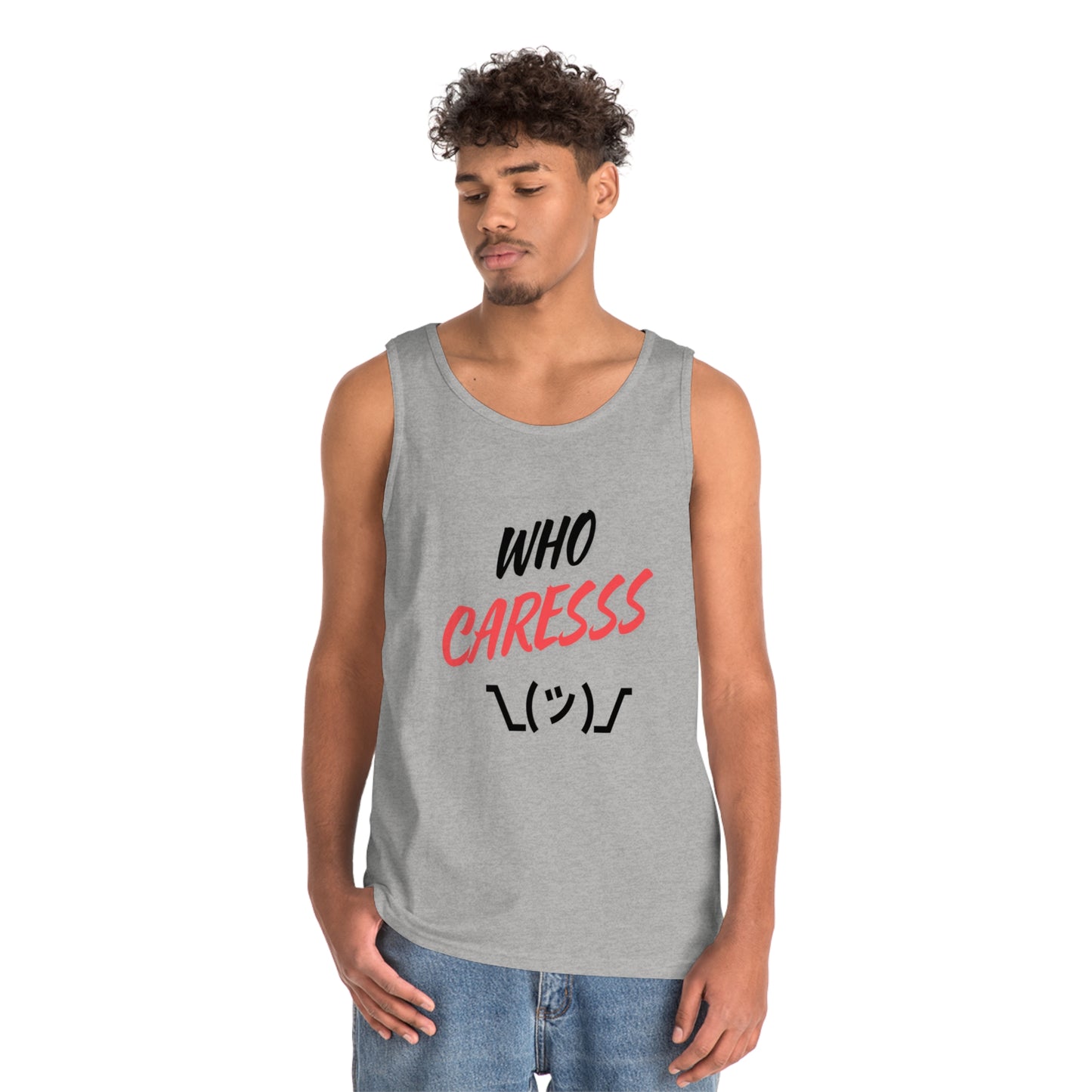 WHO CARES Unisex Heavy Cotton Tank Top