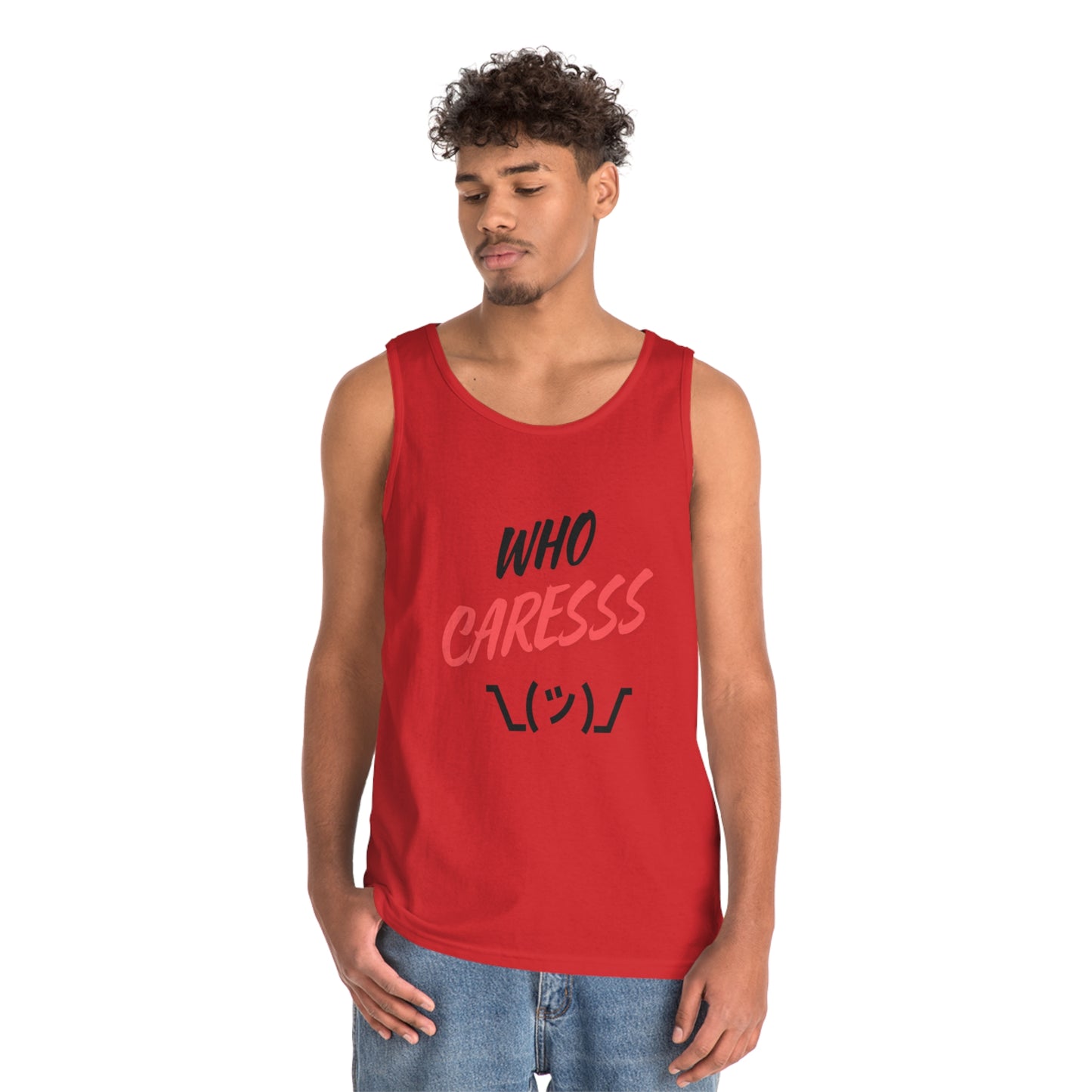 WHO CARES Unisex Heavy Cotton Tank Top