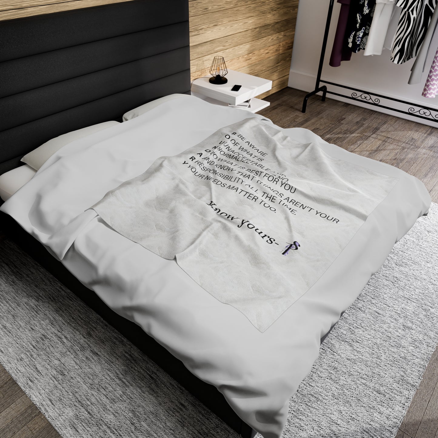 BOUNDARY Plush Blanket