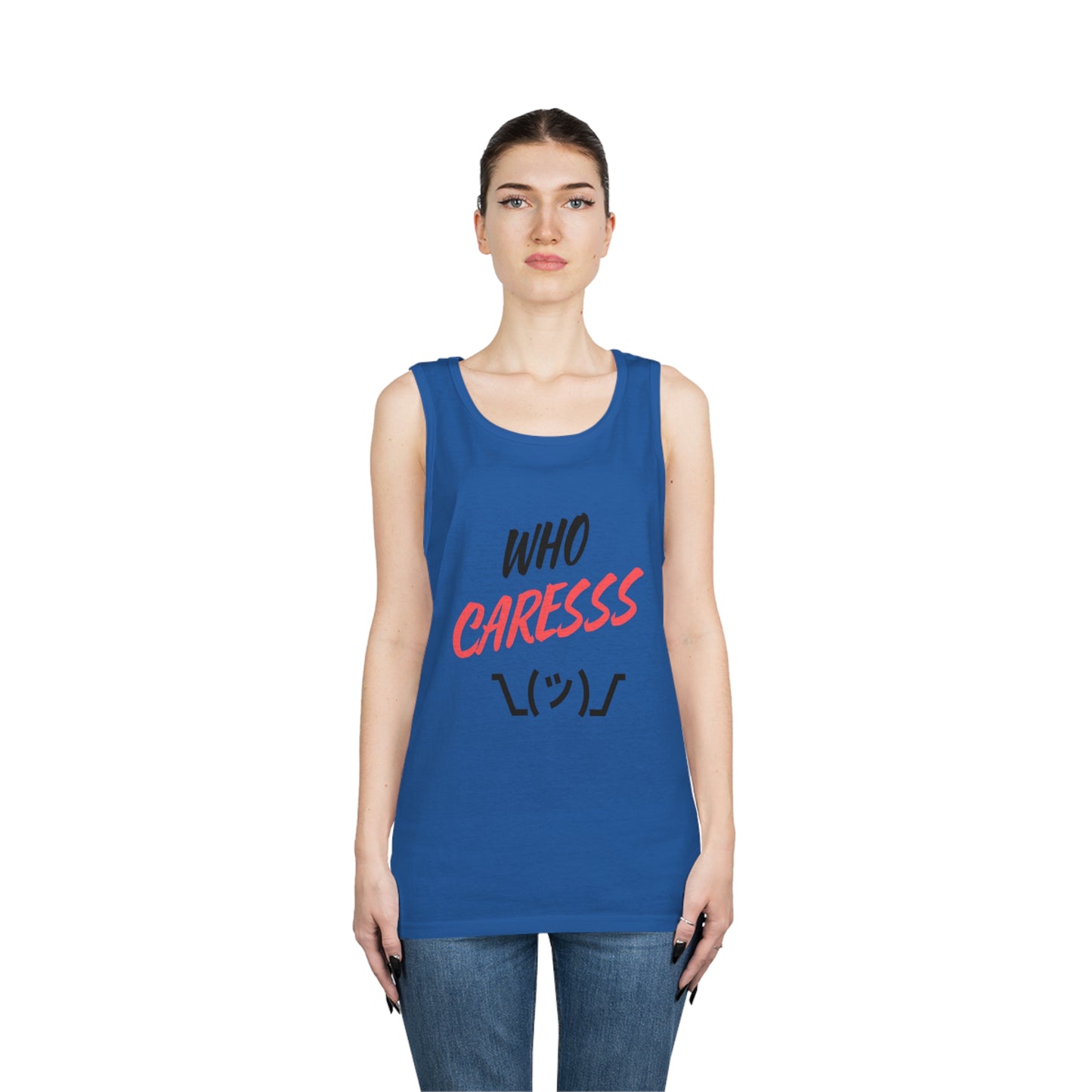 WHO CARES Unisex Heavy Cotton Tank Top