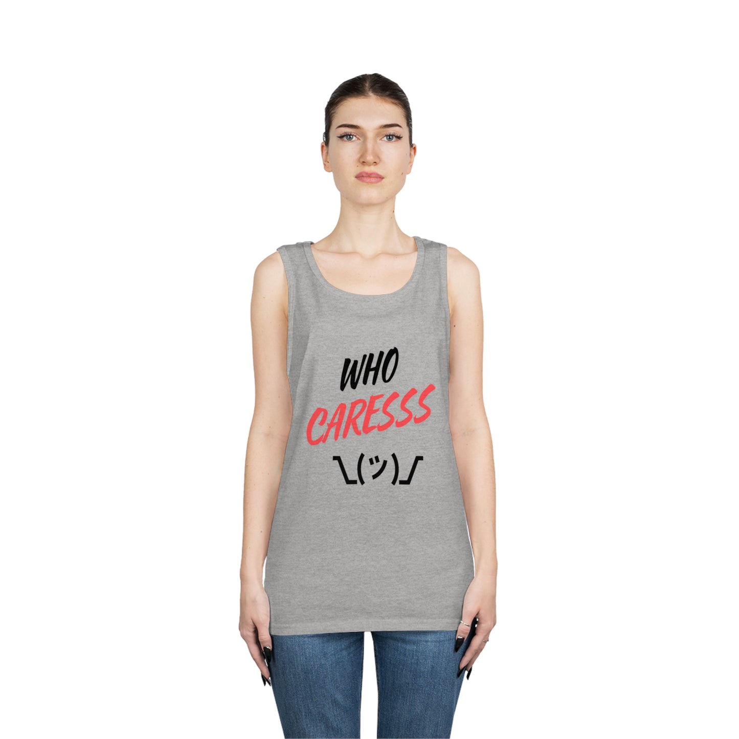 WHO CARES Unisex Heavy Cotton Tank Top