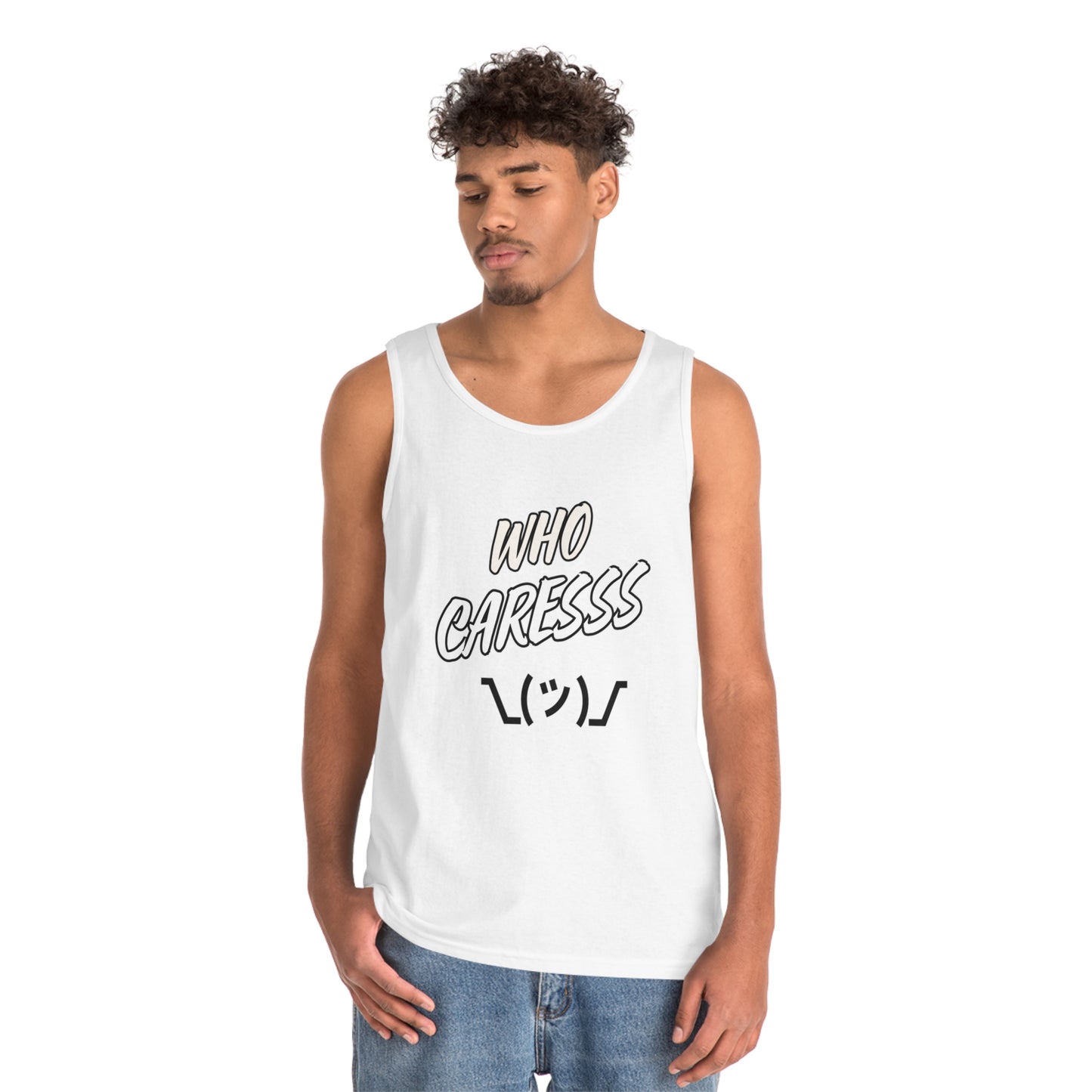 WHO CARES Unisex Heavy Cotton Tank Top