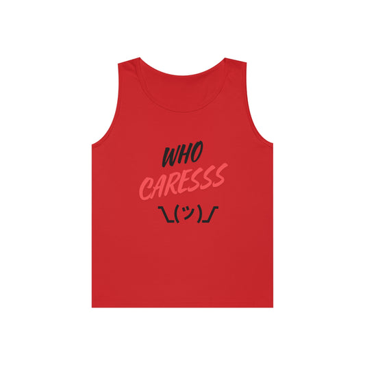WHO CARES Unisex Heavy Cotton Tank Top