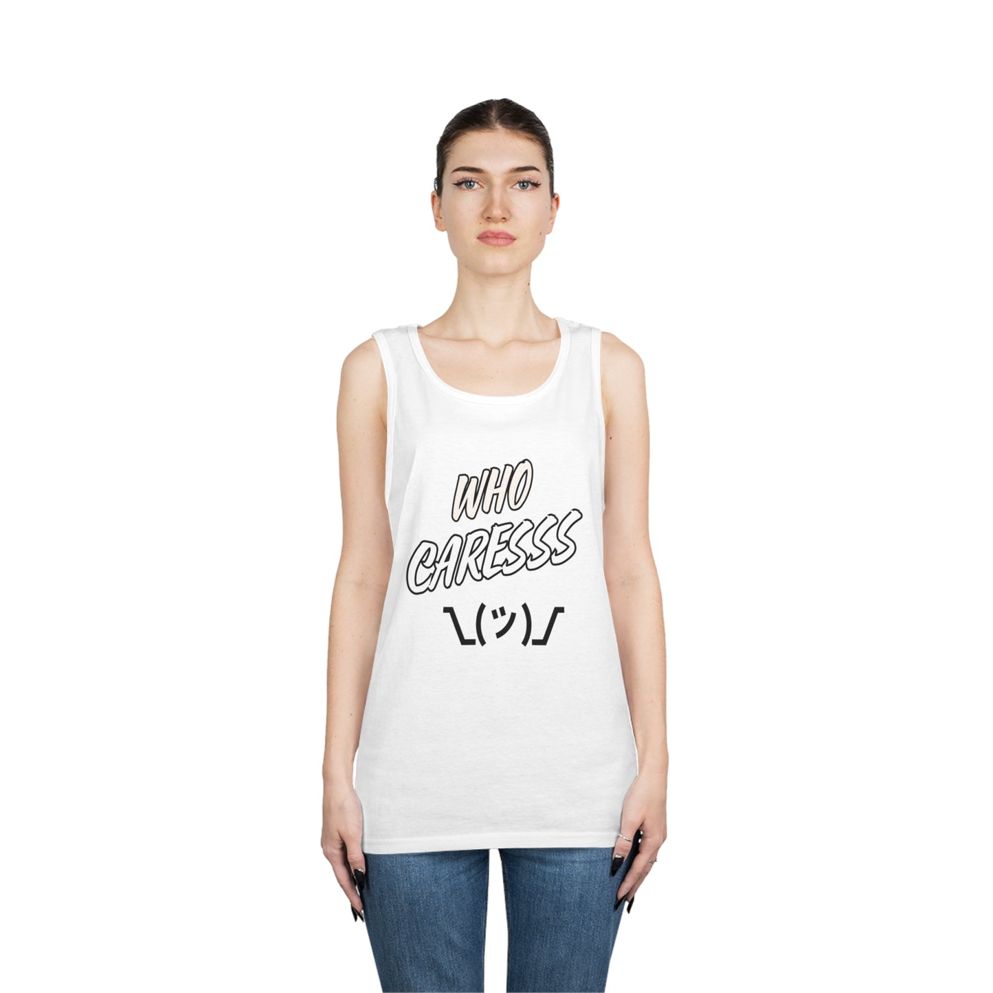 WHO CARES Unisex Heavy Cotton Tank Top