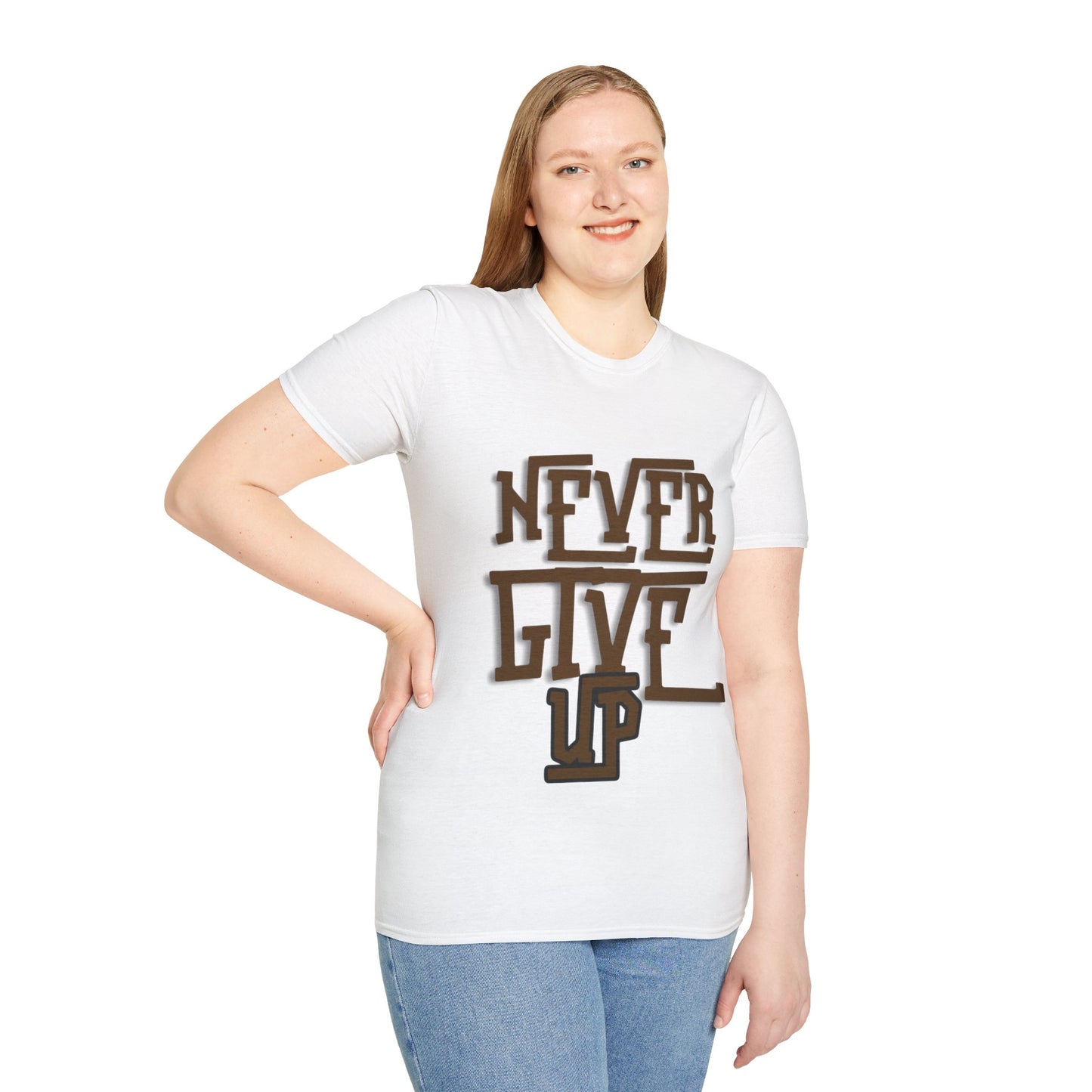 "Never Give Up" Unisex T-Shirt –BR