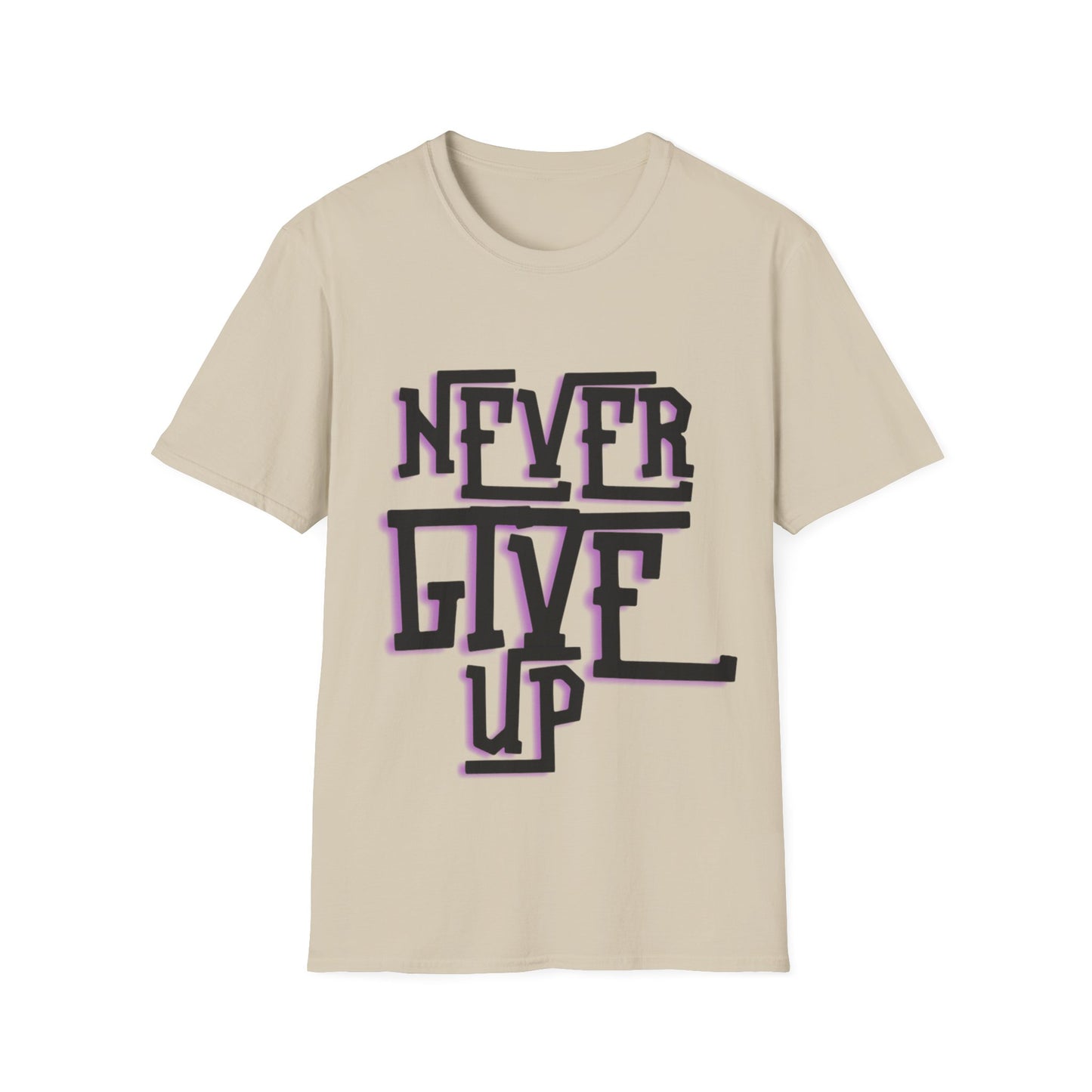 "Never Give Up" Unisex T-Shirt –BLKP