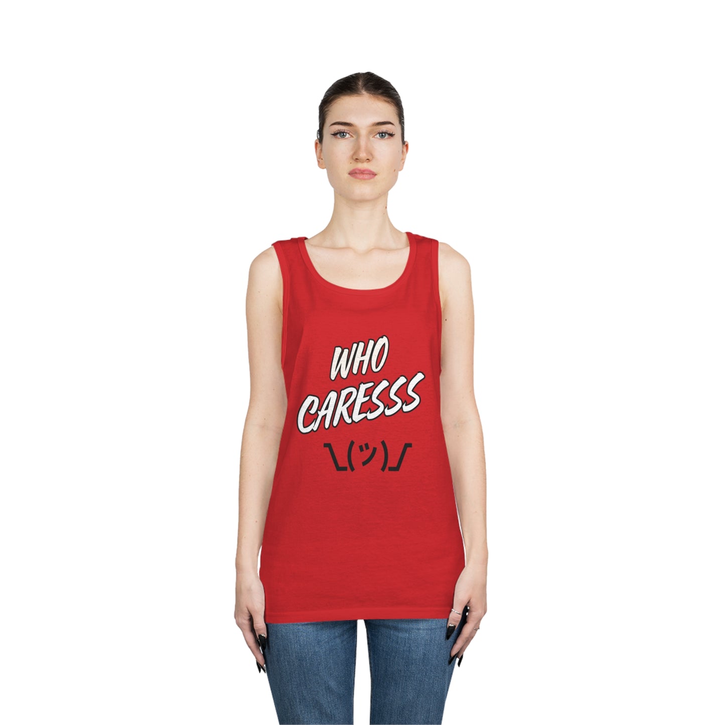 WHO CARES Unisex Heavy Cotton Tank Top