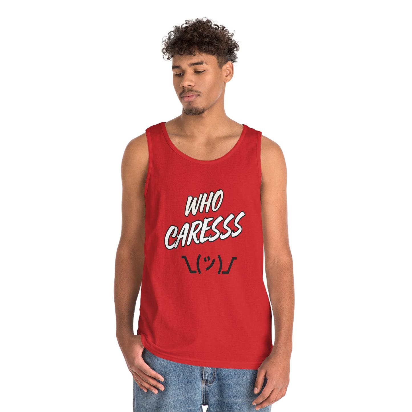 WHO CARES Unisex Heavy Cotton Tank Top