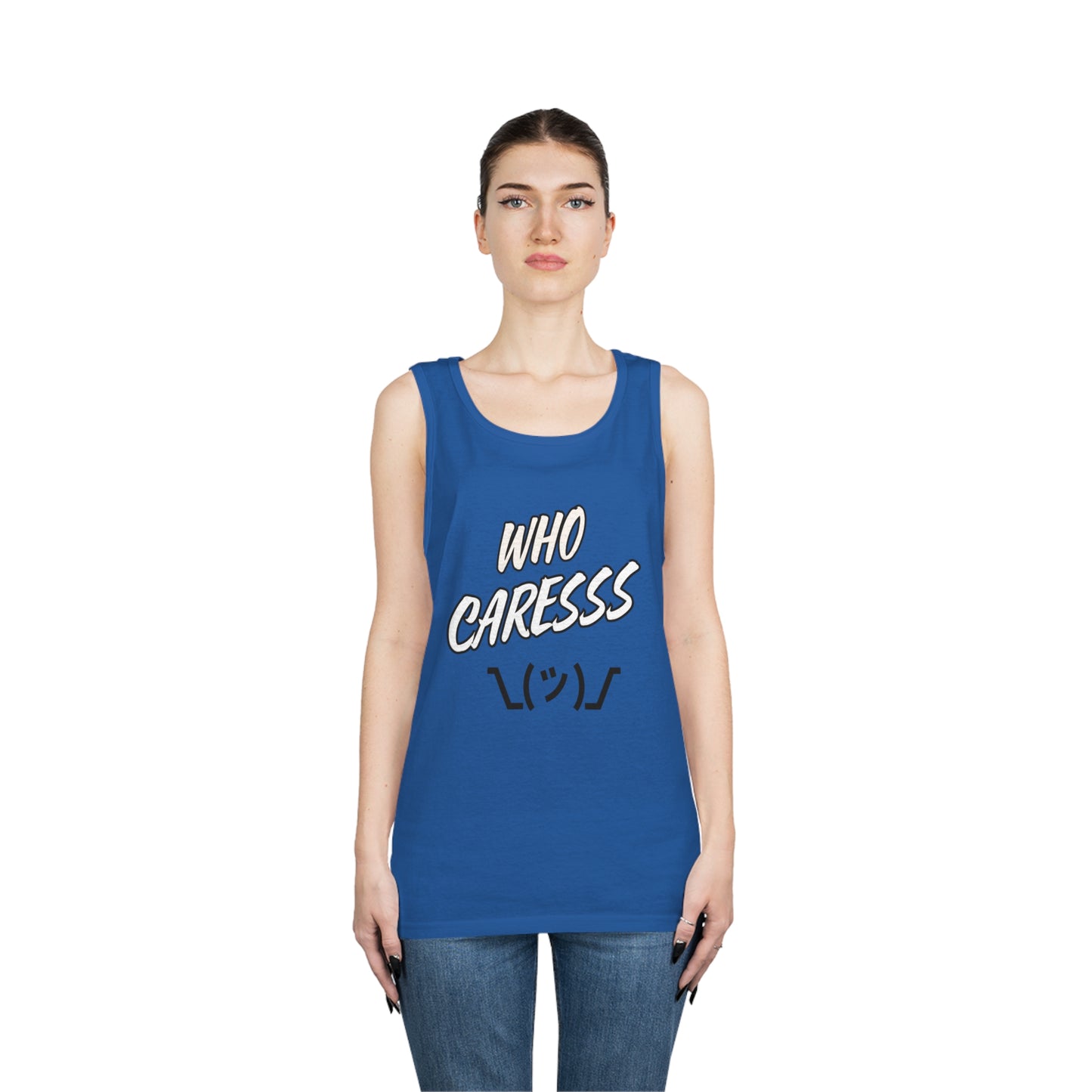 WHO CARES Unisex Heavy Cotton Tank Top
