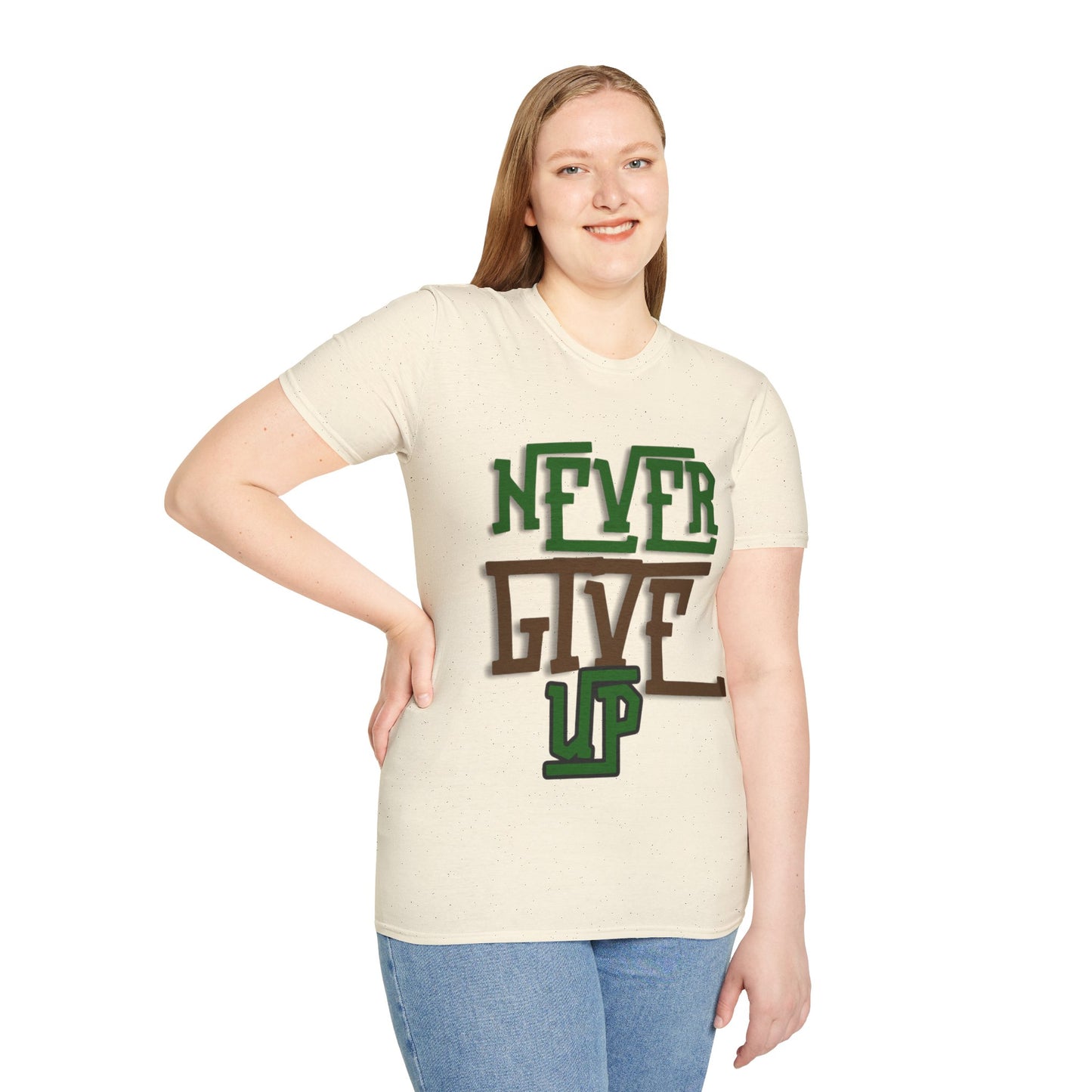 "Never Give Up" Unisex T-Shirt – R