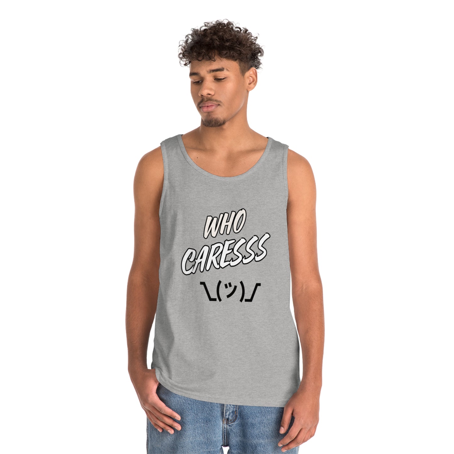 WHO CARES Unisex Heavy Cotton Tank Top