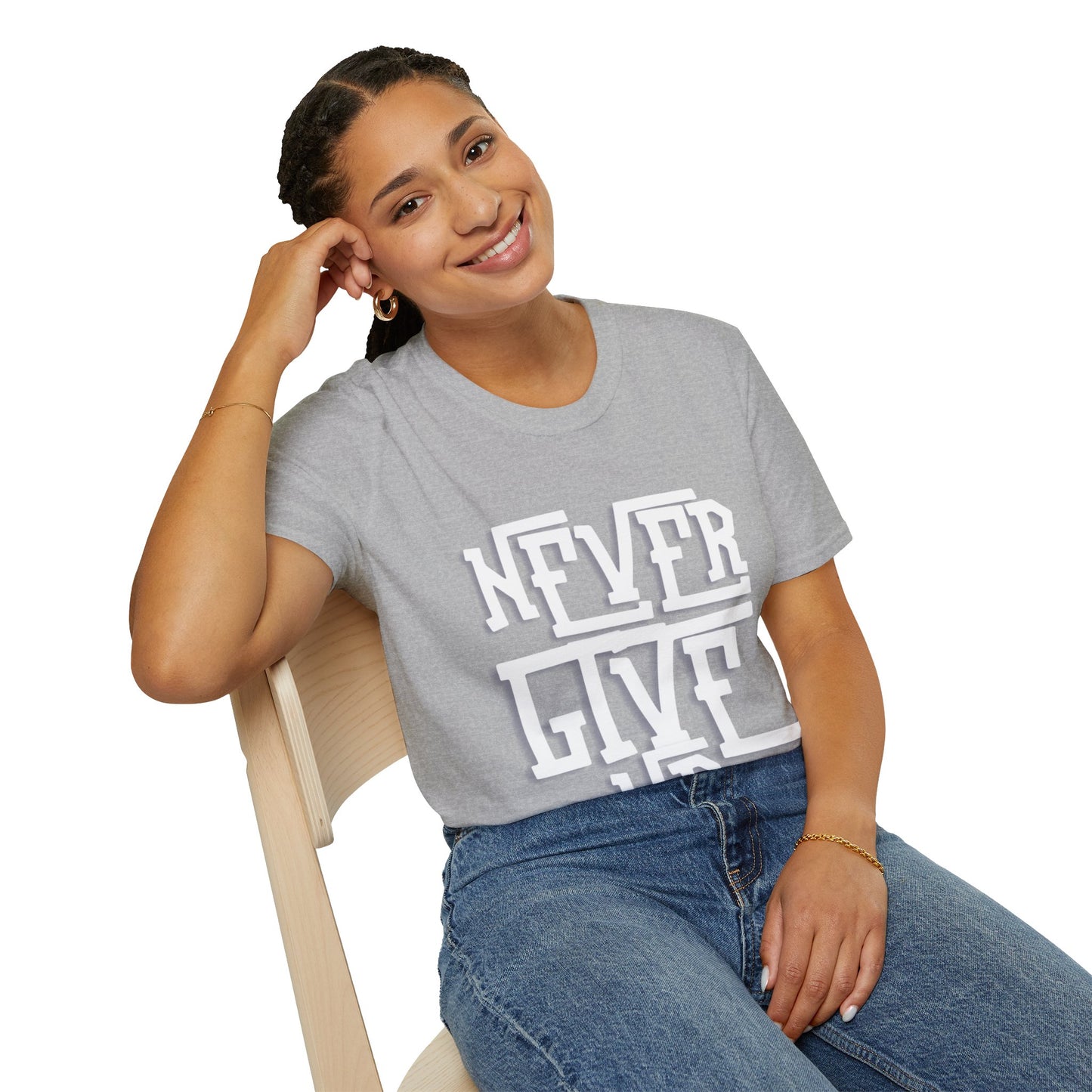 "Never Give Up" Unisex T-Shirt – W