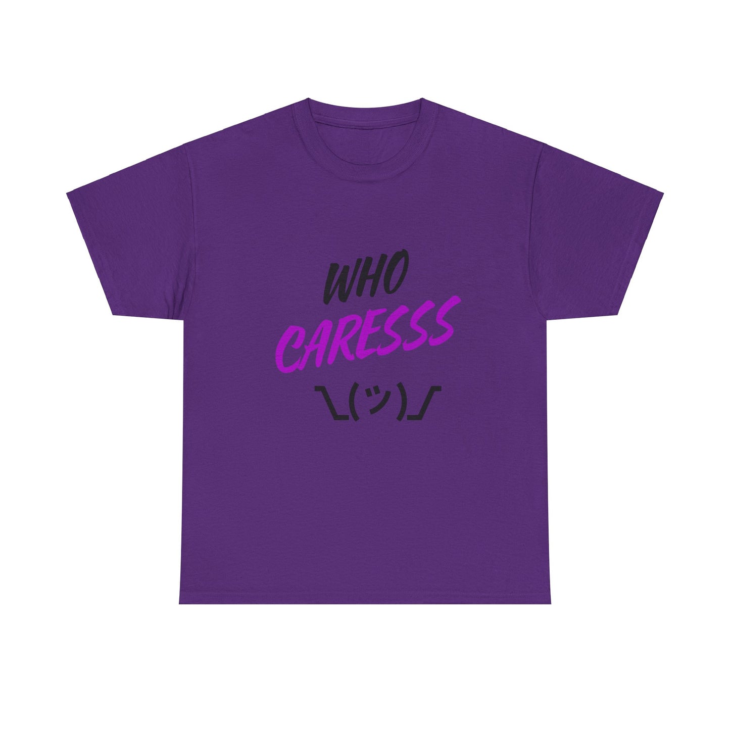 Who Cares T-shirt purple