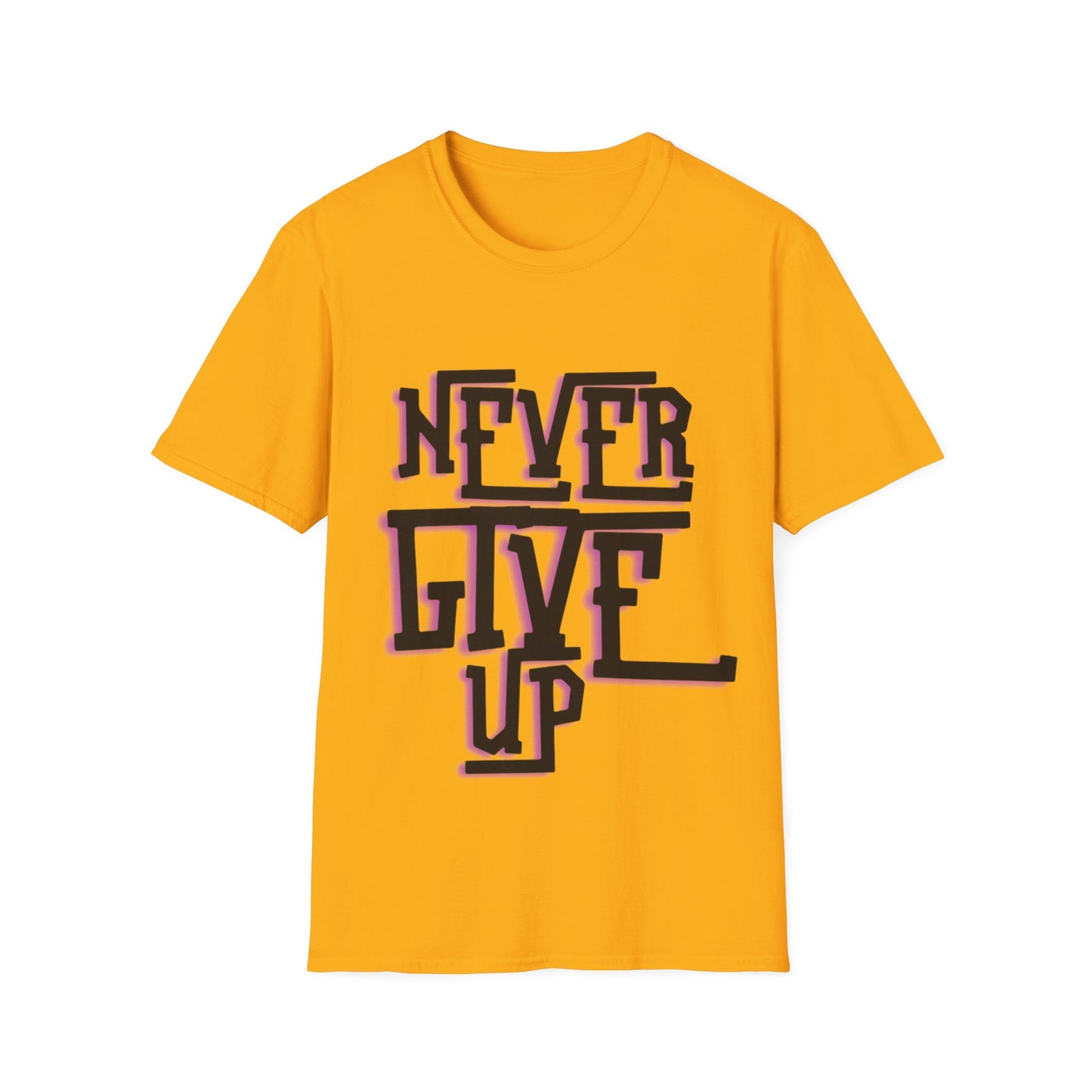 "Never Give Up" Unisex T-Shirt –BLKP