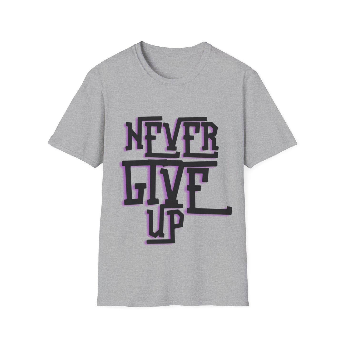 "Never Give Up" Unisex T-Shirt –BLKP