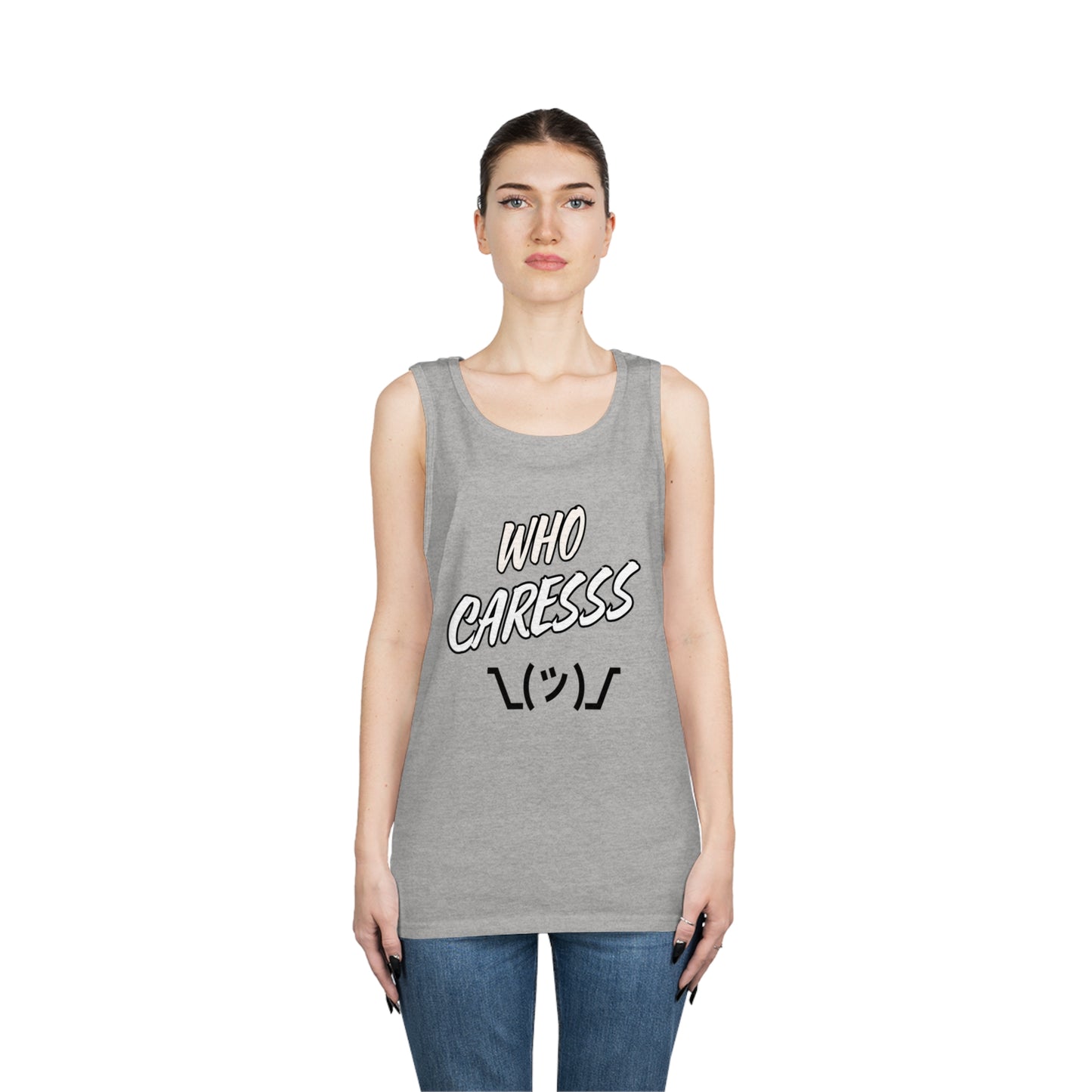 WHO CARES Unisex Heavy Cotton Tank Top