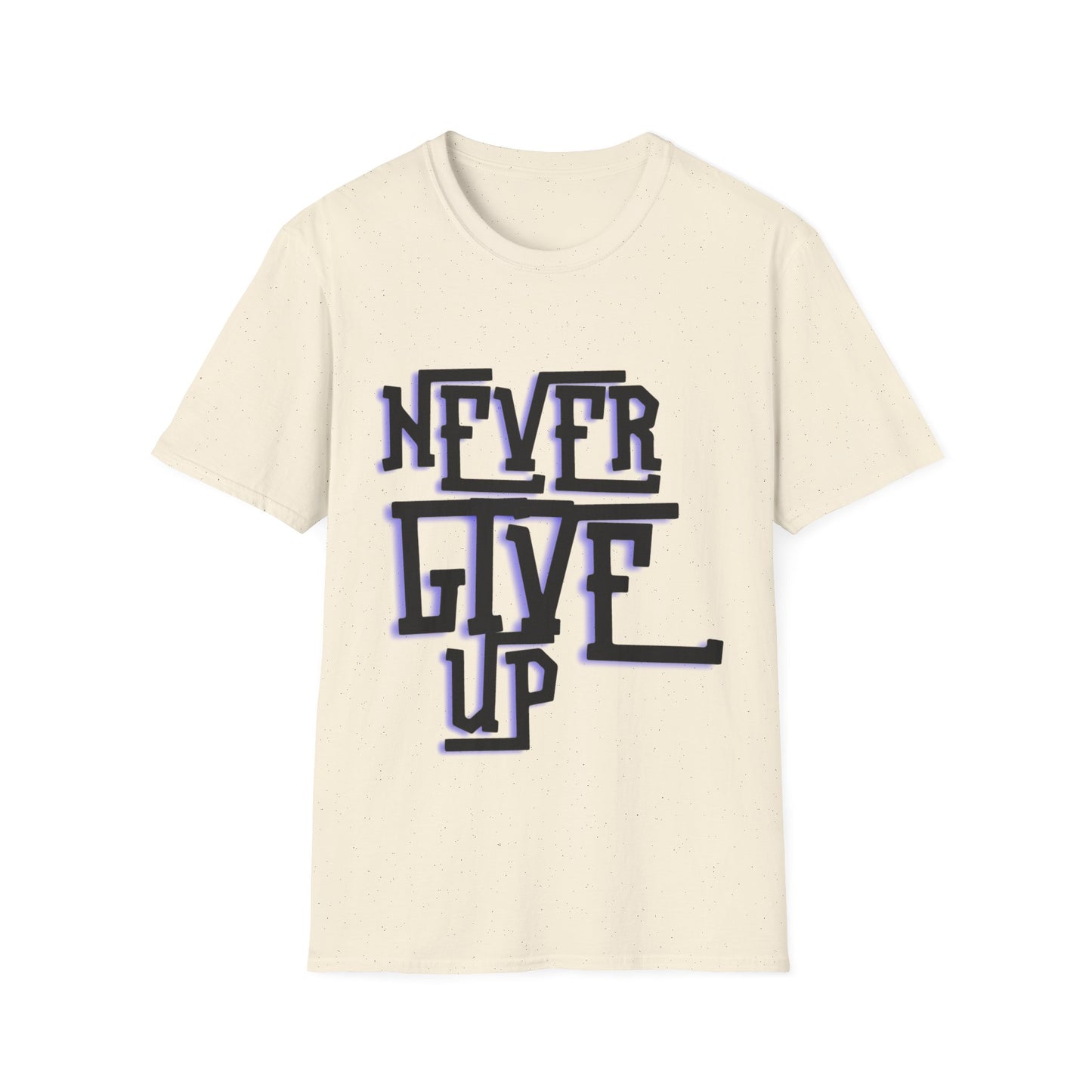 "Never Give Up" Unisex T-Shirt –BLUBLK